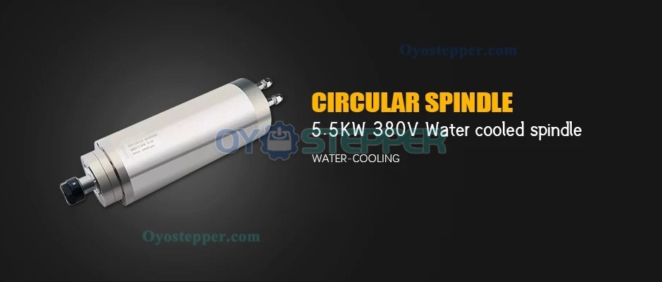 5.5KW Round Water Cooling Spindle Motor Ceramic 400Hz 24000RPM ER25 125mm Diameter
