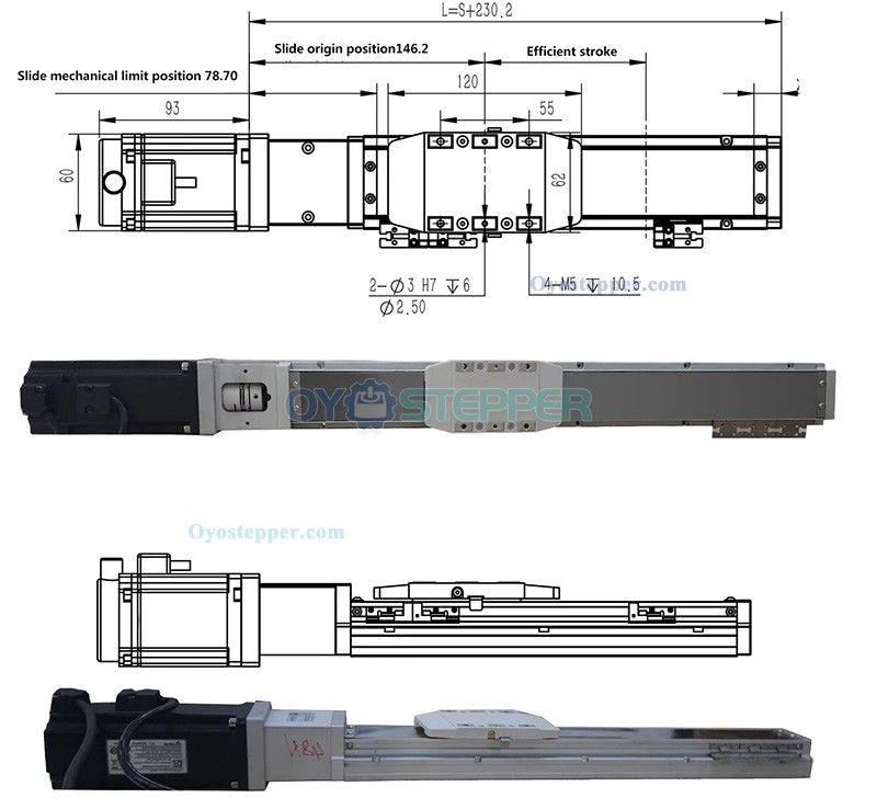 FCH60 Linear Module Linear Guide Actuator Double Rail with 400W Servo Motor