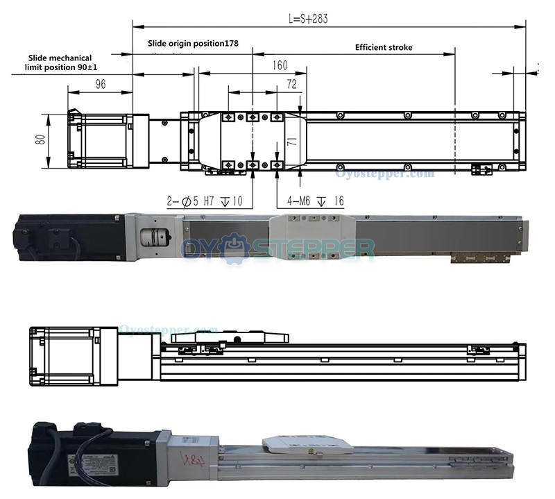 FCH90 Linear Module Linear Guide Actuator Double Rail with 750W Servo Motor