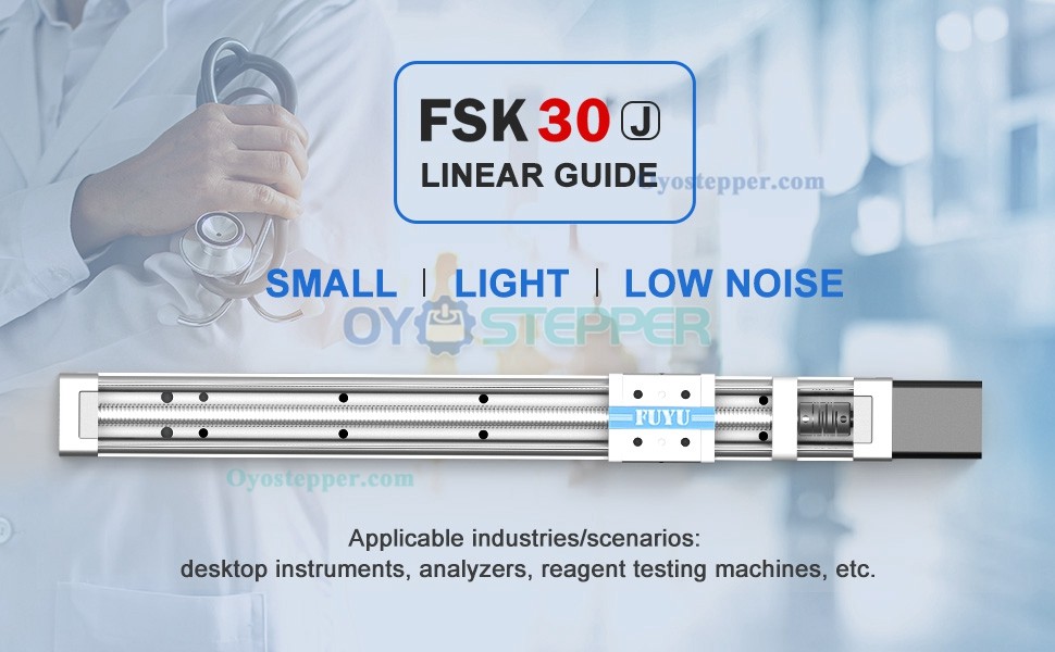 FSK30J Mini Linear Motion Guide Actuator Linear Rail Ladder Type Screw with Nema 14 Stepper Motor