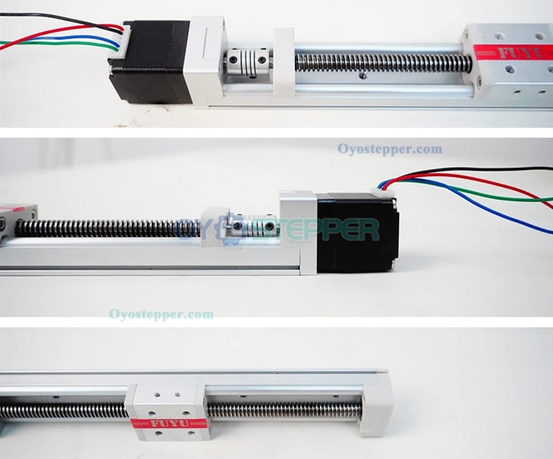FSK30J Mini Linear Motion Guide Actuator Linear Rail Ladder Type Screw with Nema 14 Stepper Motor