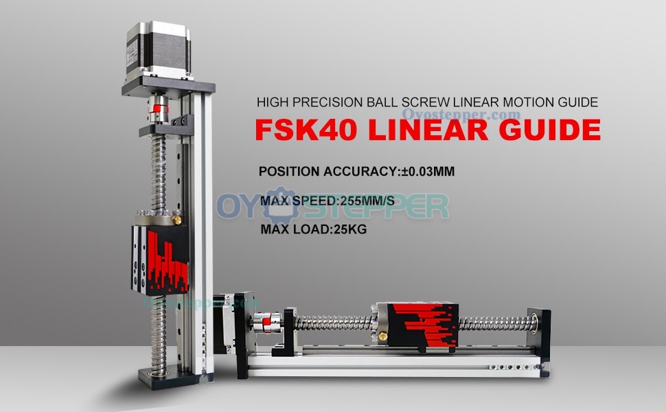 FSL40 Table Ball Screw Linear Motion Guide Stage Actuator with Nema 23 Stepper Motor