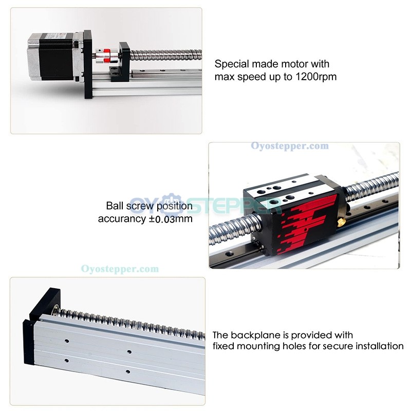 FSL40 Table Ball Screw Linear Motion Guide Stage Actuator with Nema 23 Stepper Motor