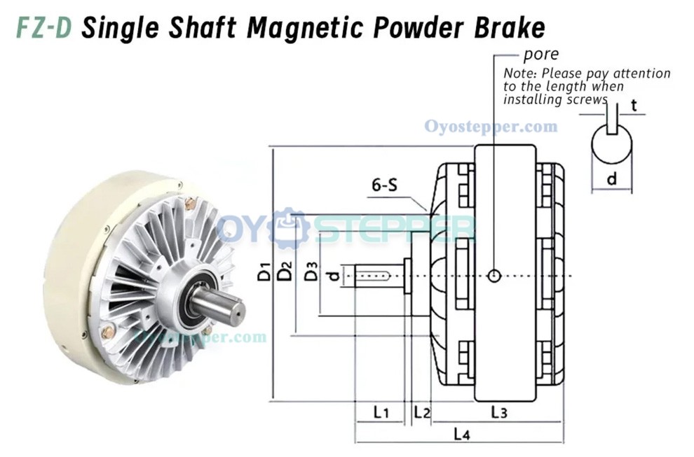 FZ-D Single-Shaft Industrial Magnetic Particle Brake 6-50Nm 24VDC IP54 CNC Magnetic Powder Brake FZ-D Single-Shaft Industrial Magnetic Particle Brake 6-50Nm 24VDC IP54 CNC Magnetic Powder Brake