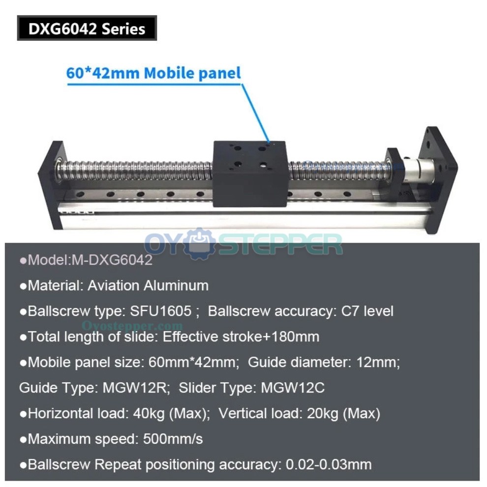 Electric CNC Linear Slide Table Motorized Ballscrew Guide Motion Stage with Stepper Motor Kit Electric CNC Linear Slide Table Motorized Ballscrew Guide Motion Stage with Stepper Motor Kit