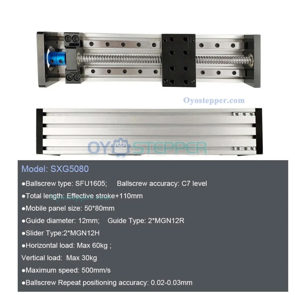 Electric CNC Linear Slide Table Motorized Ballscrew Guide Motion Stage with Stepper Motor Kit Electric CNC Linear Slide Table Motorized Ballscrew Guide Motion Stage with Stepper Motor Kit