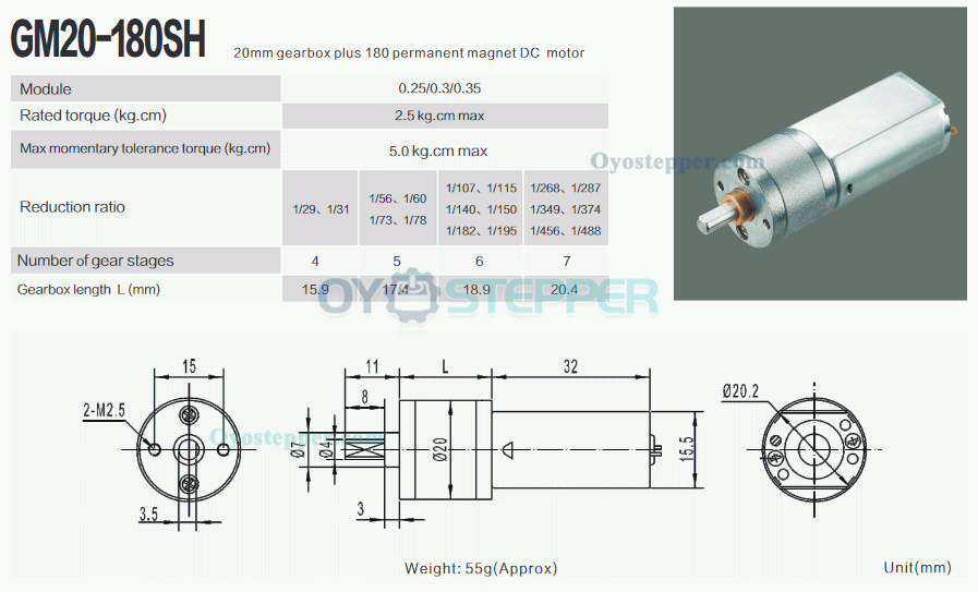 6V 12V Brushed DC Gear Motor with Encoder 2.5kg.cm Electric Permanent Magnet DC Motor
