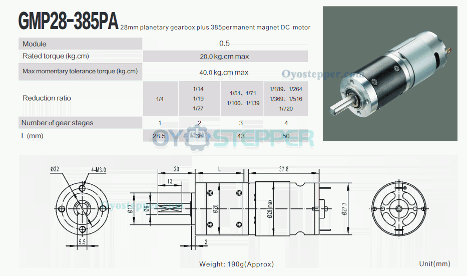 2Pcs 12V 24V Brush PMDC Motor DC Gear Motor with Gear Reducer 20kg.cm