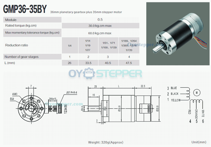 2Pcs 12V Stepper Gear Motor with Planetary Gearbox Gear Reduction 4 Phase Low Speed DC Motor