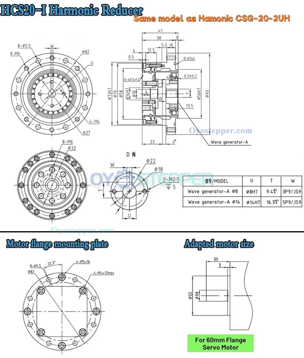 CSF Series Harmonic Gear Reducer Ratio 50:1-120:1 Harmonic Drive Gearbox for Stepper / Servo Motor CSF Series Harmonic Gear Reducer Ratio 50:1-120:1 Harmonic Drive Gearbox for Stepper / Servo Motor