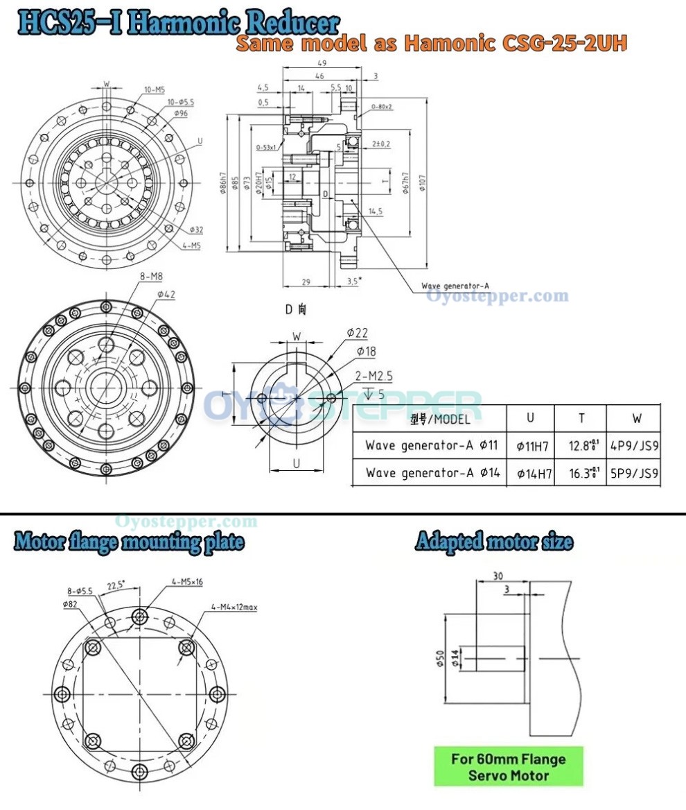 CSF Series Harmonic Gear Reducer Ratio 50:1-120:1 Harmonic Drive Gearbox for Stepper / Servo Motor CSF Series Harmonic Gear Reducer Ratio 50:1-120:1 Harmonic Drive Gearbox for Stepper / Servo Motor
