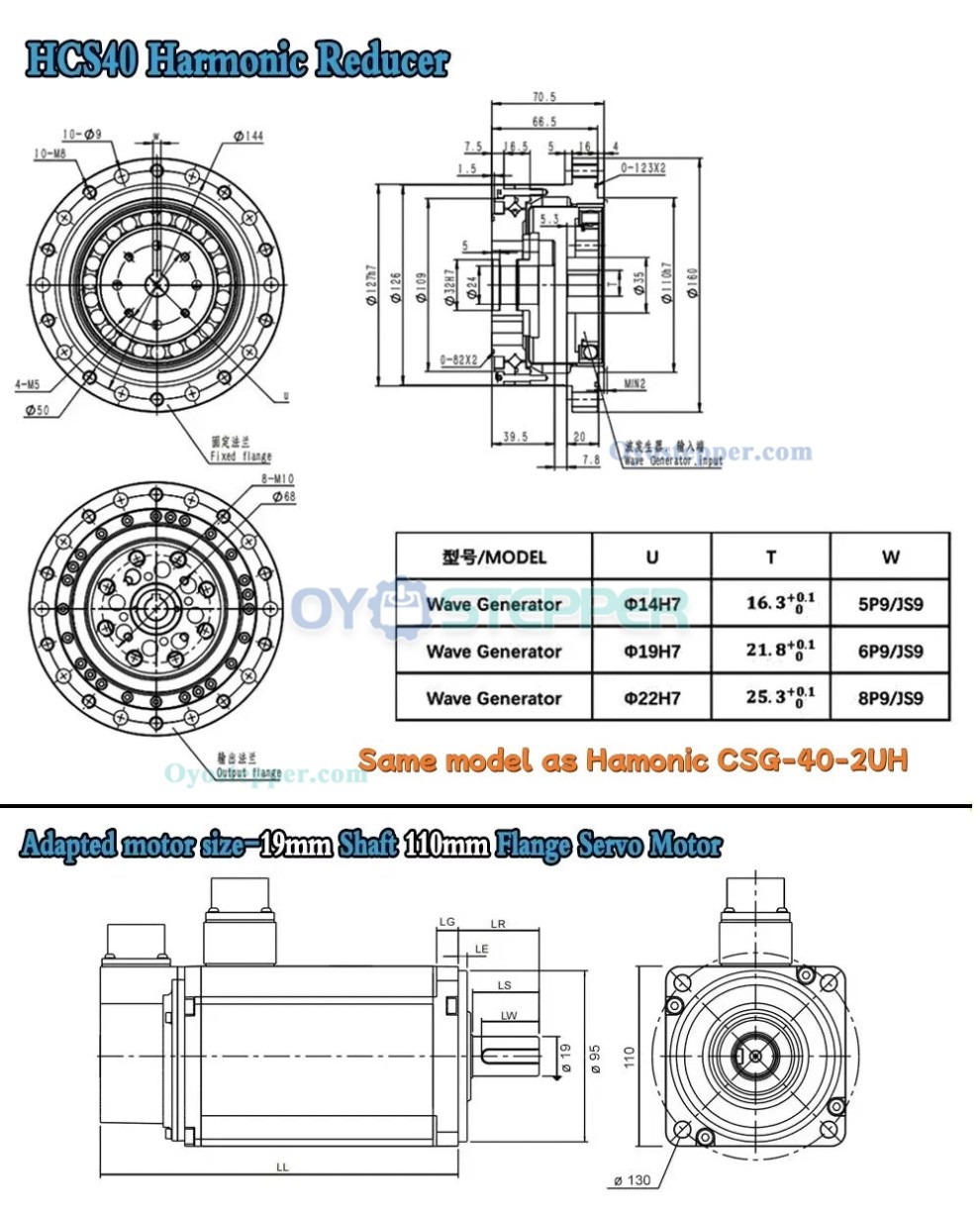 CSF Series Harmonic Gear Reducer Ratio 50:1-120:1 Harmonic Drive Gearbox for Stepper / Servo Motor CSF Series Harmonic Gear Reducer Ratio 50:1-120:1 Harmonic Drive Gearbox for Stepper / Servo Motor