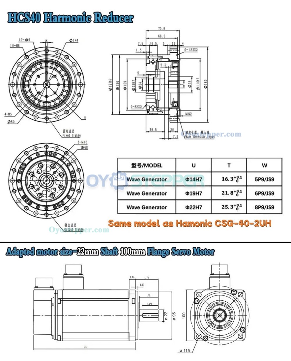 CSF Series Harmonic Gear Reducer Ratio 50:1-120:1 Harmonic Drive Gearbox for Stepper / Servo Motor CSF Series Harmonic Gear Reducer Ratio 50:1-120:1 Harmonic Drive Gearbox for Stepper / Servo Motor