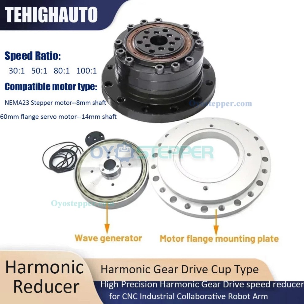 ZXS20 Series Harmonic Drive Gearbox Ratio 30:1-100:1 Cup Type Harmonic Gear Speed Reducer for Stepper / Servo Motor ZXS20 Series Harmonic Drive Gearbox Ratio 30:1-100:1 Cup Type Harmonic Gear Speed Reducer for Stepper / Servo Motor