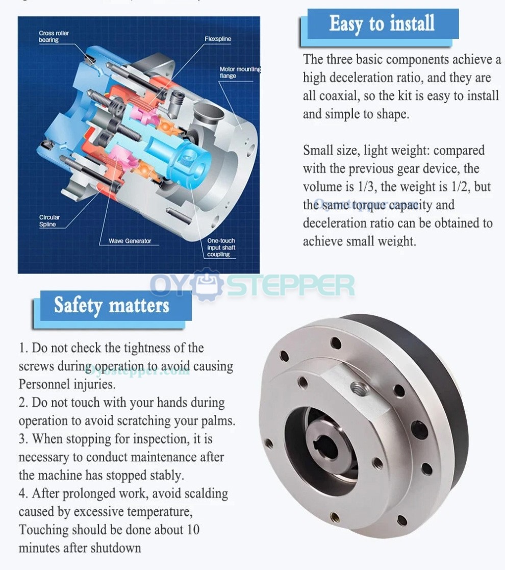 FA Series Harmonic Drive Gearbox Ratio 30:1-120:1 Harmonic Motor Speed Reducer for Servo Motor FA Series Harmonic Drive Gearbox Ratio 30:1-120:1 Harmonic Motor Speed Reducer for Servo Motor