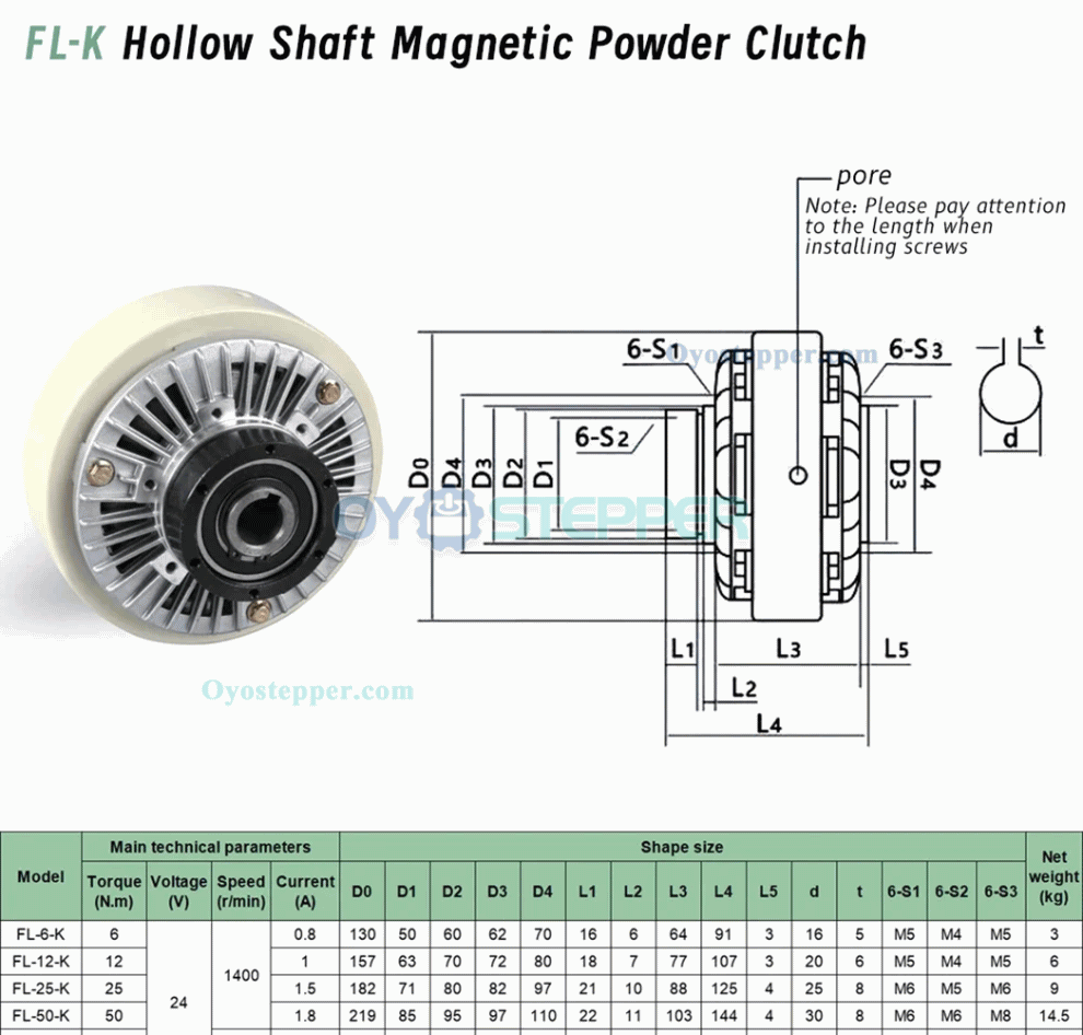 FZ-K-C Hollow Shaft Magnetic Particle Clutch 6-50Nm 24VDC Industrial Magnetic Powder Clutch FZ-K-C Hollow Shaft Magnetic Particle Clutch 6-50Nm 24VDC Industrial Magnetic Powder Clutch