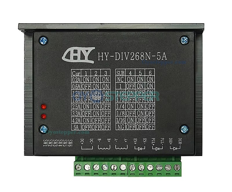 HY-DIV268N-5A 12-48V 0.2-5A Two-Phase Hybrid Stepper Motor Driver Controller HY-DIV268N-5A 12-48V 0.2-5A Two-Phase Hybrid Stepper Motor Driver Controller