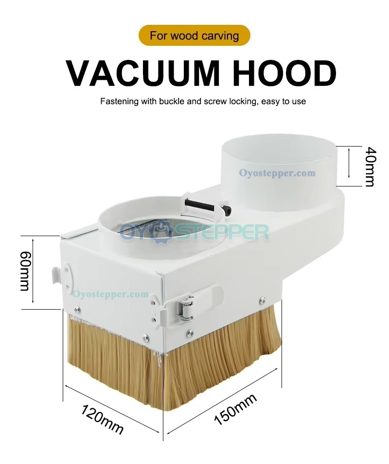 Buy OSP001708 65mm/80mm/100mm/120mmCNC Spindle Dust Hood Suction Hood ...