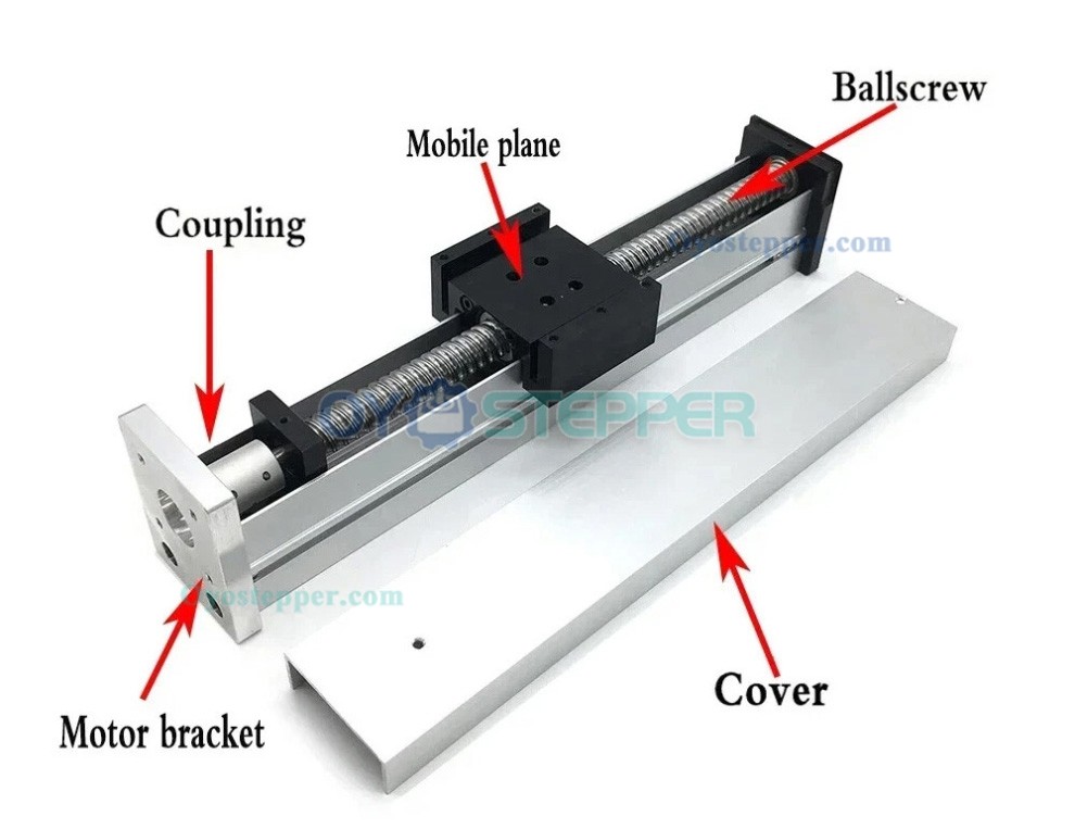 QMF40 Ballscrew Slide Table Fully Sealed CNC Linear Guide Module with Stepper Motor & Driver QMF40 Ballscrew Slide Table Fully Sealed CNC Linear Guide Module with Stepper Motor & Driver