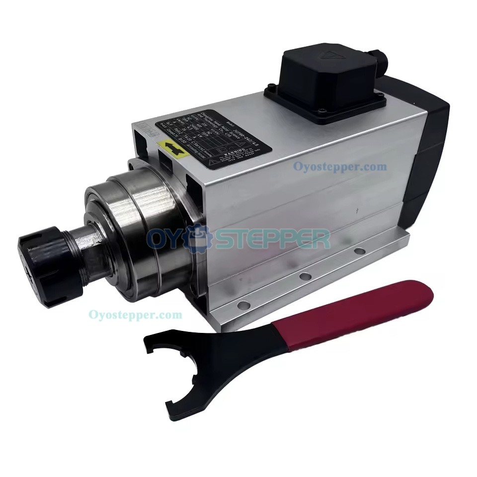 CNC Spindle Motor 4.5KW ER32 18000RPM /24000RPM 220V 380V Air Cooled Square Spindle Motor CNC Spindle Motor 4.5KW ER32 18000RPM /24000RPM 220V 380V Air Cooled Square Spindle Motor