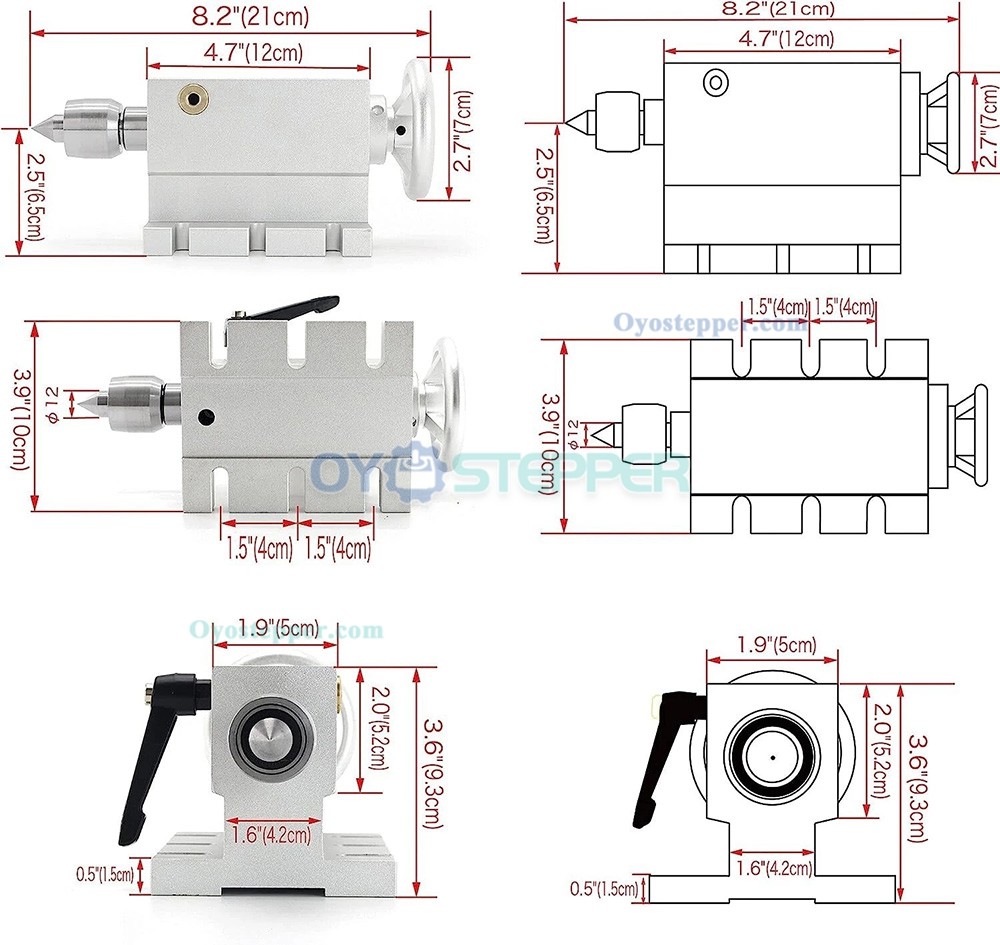 CNC Rotary Axis 80mm/100mm Chuck K11-100mm CNC 4th Axis Dividing head with DM556S Driver CNC Rotary Axis 80mm/100mm Chuck K11-100mm CNC 4th Axis Dividing head with DM556S Driver