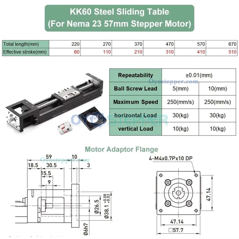 Linear Motion Guide Linear Slide Module CNC Sliding Table Fit Nema23, 34 Stepper Motors / 40 mm Servo Motors Linear Motion Guide Linear Slide Module CNC Sliding Table Fit Nema23, 34 Stepper Motors / 40 mm Servo Motors