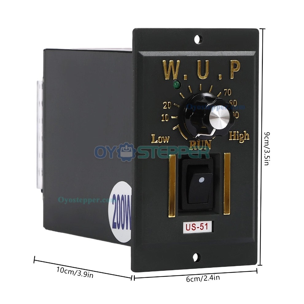 WUP 200W 30:1 36Nm AC Induction Motor Gear Reduction Reversible Motor with Speed Controller WUP 200W 30:1 36Nm AC Induction Motor Gear Reduction Reversible Motor with Speed Controller