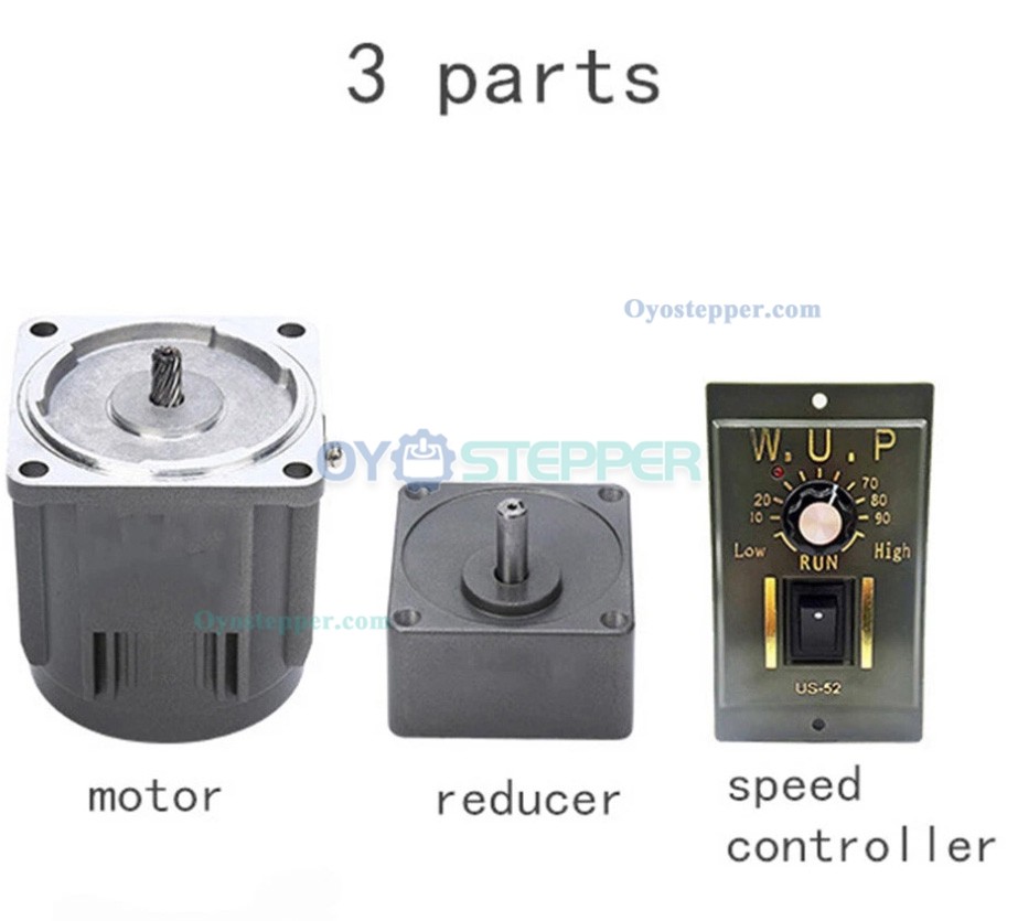 6W 7.5RPM AC Induction Motor 180:1 Single-phase with Gearbox with Speed Controller 6W 7.5RPM AC Induction Motor 180:1 Single-phase with Gearbox with Speed Controller