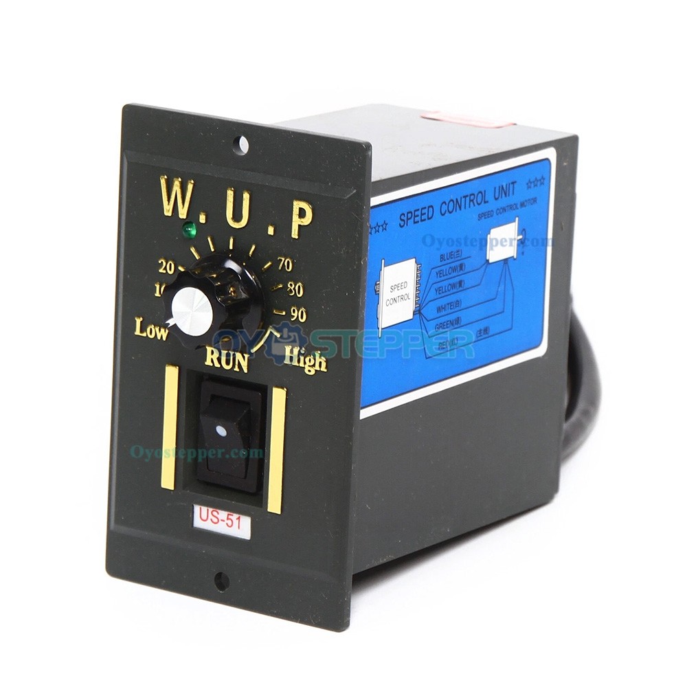 WUP 40W AC Induction Motor 15:1 3.8Nm Gear Reduction Motor Adjustable Speed with Controller WUP 40W AC Induction Motor 15:1 3.8Nm Gear Reduction Motor Adjustable Speed with Controller