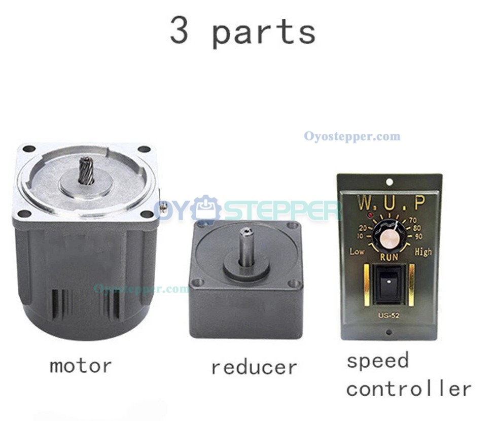 WUP 40W AC Induction Motor 15:1 3.8Nm Gear Reduction Motor Adjustable Speed with Controller WUP 40W AC Induction Motor 15:1 3.8Nm Gear Reduction Motor Adjustable Speed with Controller
