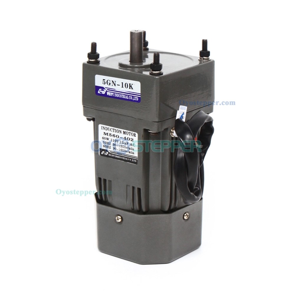WUP 60W AC Gear Induction Motor 10:1 3.8Nm 135RPM Reversible Motor with Variable Speed Controller WUP 60W AC Gear Induction Motor 10:1 3.8Nm 135RPM Reversible Motor with Variable Speed Controller