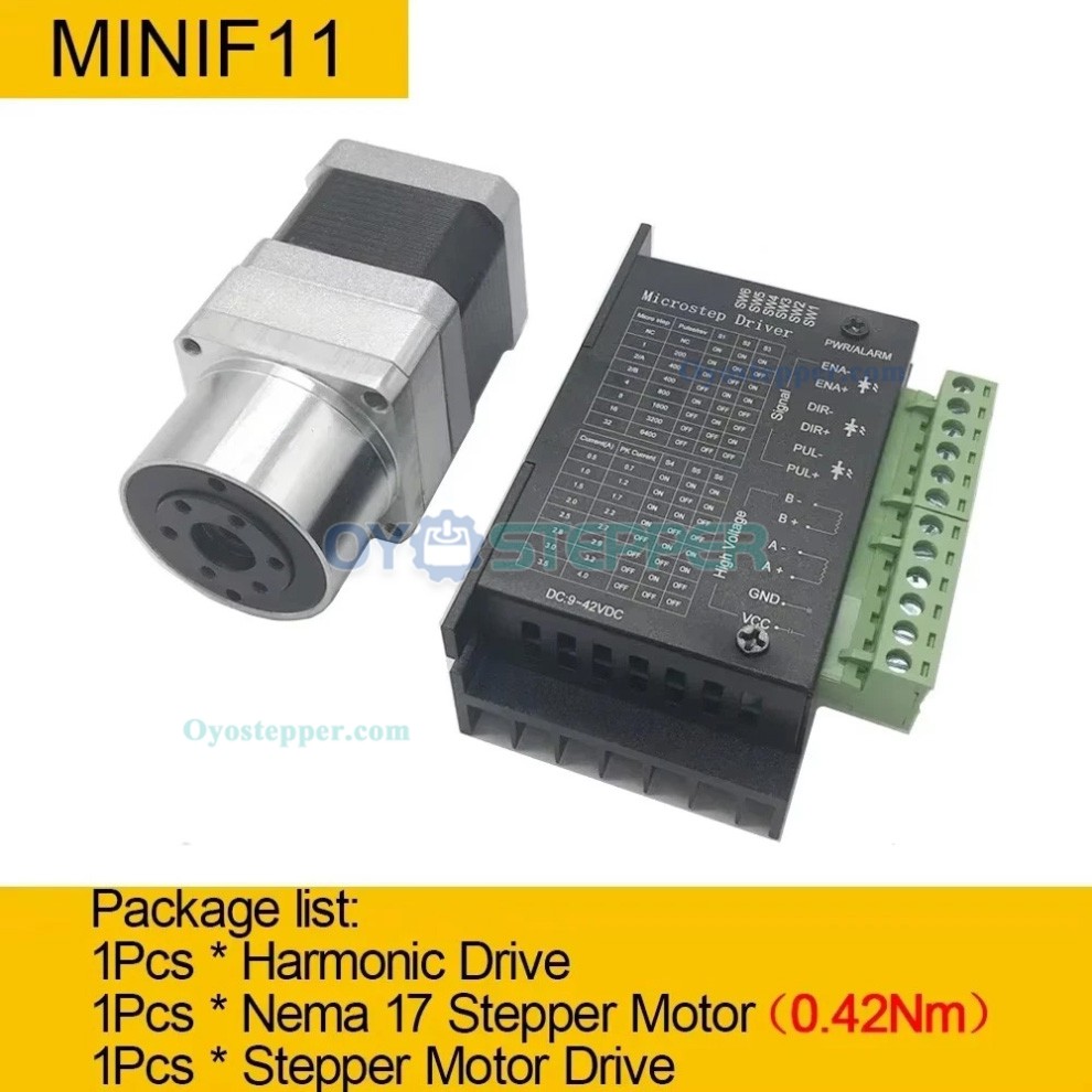 MINIS/MINIF Series Ratio 30:1/50:1/100:1 Micro Harmonic Drive Gearbox Harmonic Gear Speed Reducer MINIS/MINIF Series Ratio 30:1/50:1/100:1 Micro Harmonic Drive Gearbox Harmonic Gear Speed Reducer