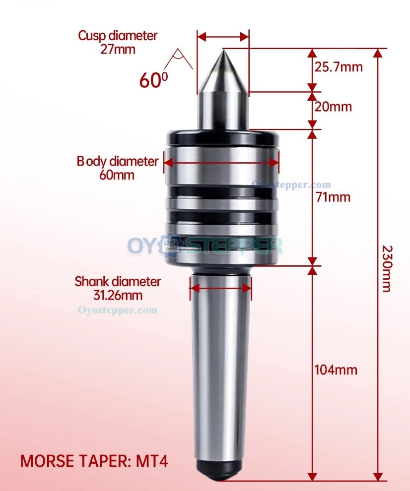 MT2 / MT3 /MT4 / MT5 for Medium Duty Live Center Morse Taper Lathe Tailstock Center MT2 / MT3 /MT4 / MT5 for Medium Duty Live Center Morse Taper Lathe Tailstock Center