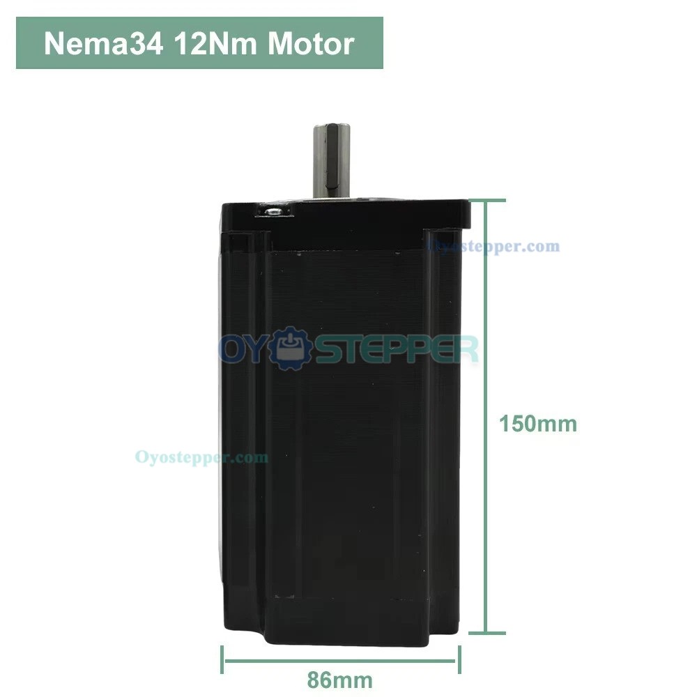 NEMA 34 86mm Stepper Motor 4.5/8.5/12Nm 3 Phase 1.8 Deg for Mid-Size CNC Milling Machine/Router NEMA 34 86mm Stepper Motor 4.5/8.5/12Nm 3 Phase 1.8 Deg for Mid-Size CNC Milling Machine/Router