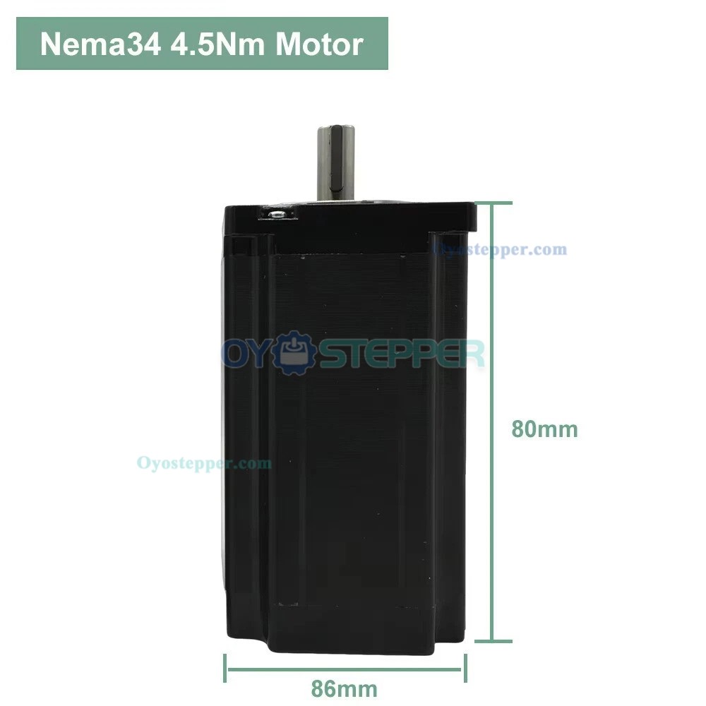 NEMA 34 86mm Stepper Motor 4.5/8.5/12Nm 3 Phase 1.8 Deg for Mid-Size CNC Milling Machine/Router NEMA 34 86mm Stepper Motor 4.5/8.5/12Nm 3 Phase 1.8 Deg for Mid-Size CNC Milling Machine/Router