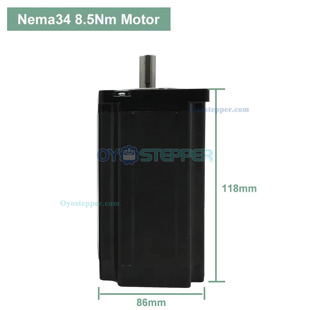 NEMA 34 86mm Stepper Motor 4.5/8.5/12Nm 3 Phase 1.8 Deg for Mid-Size CNC Milling Machine/Router NEMA 34 86mm Stepper Motor 4.5/8.5/12Nm 3 Phase 1.8 Deg for Mid-Size CNC Milling Machine/Router