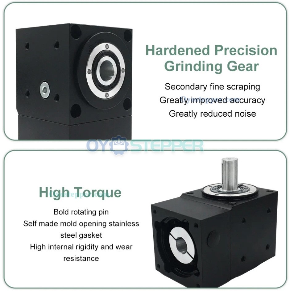 NEMA 17 Right Angle Steering Bevel Gearbox 2:1/3:1/5:1 Right Angle Commutator 90 Degree 5mm / 8mm Input NEMA 17 Right Angle Steering Bevel Gearbox 2:1/3:1/5:1 Right Angle Commutator 90 Degree 5mm / 8mm Input