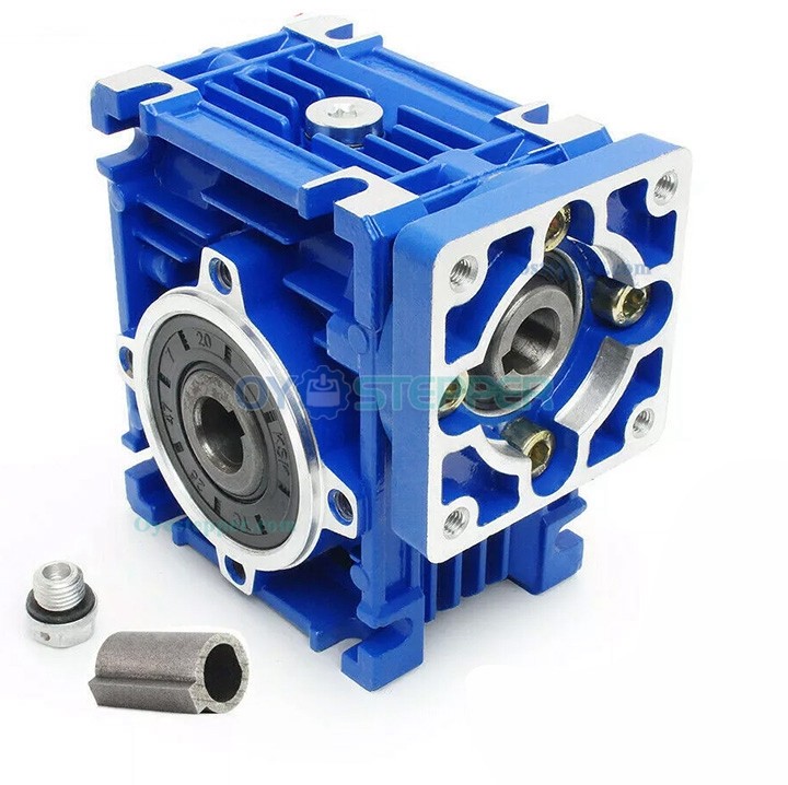 NMRV030 Worm Gearbox Speed Reducer 10:1 15:1 20:1 25:1 30:1 40:1 for Nema23 Stepper Motor / Servo Motor