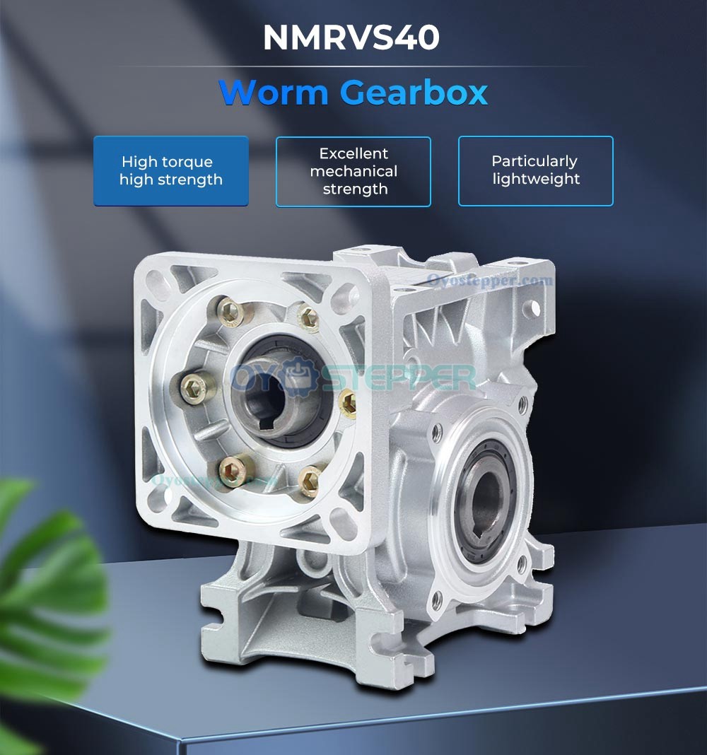 NMRV040 Worm Gearbox Speed Reducer 5:1 10:1 20:1 30:1 50:1 for Nema 34 Motor