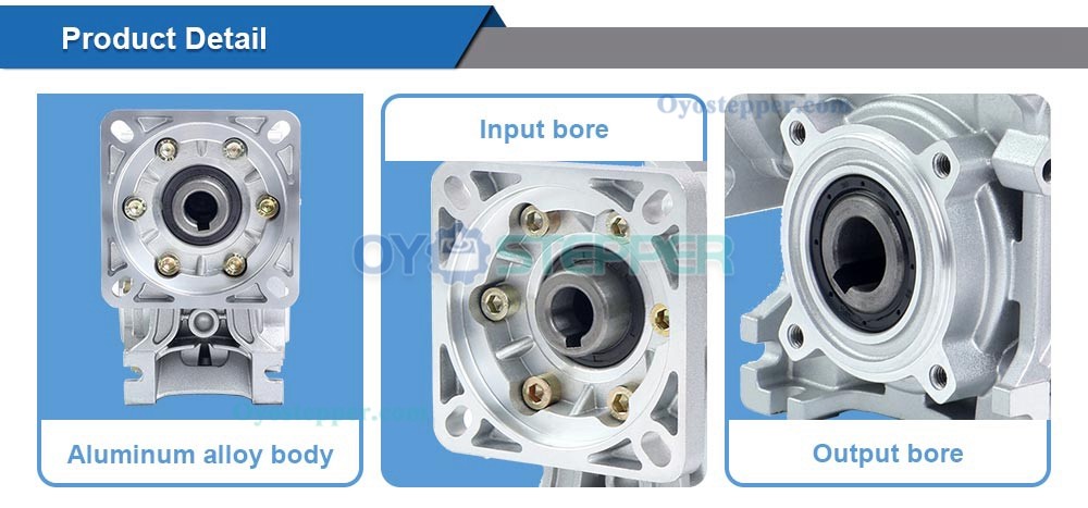 NMRV040 Worm Gearbox Speed Reducer 5:1 10:1 20:1 30:1 50:1 for Nema 34 Motor