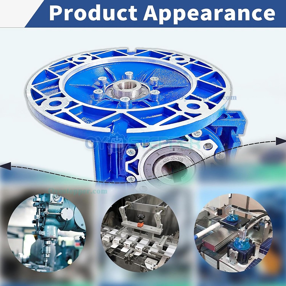RV050 Round Worm Gearbox Speed Reducer Ratio 5:1 10:1 15:1 20:1 30:1Input 19mm 80B14/80B5