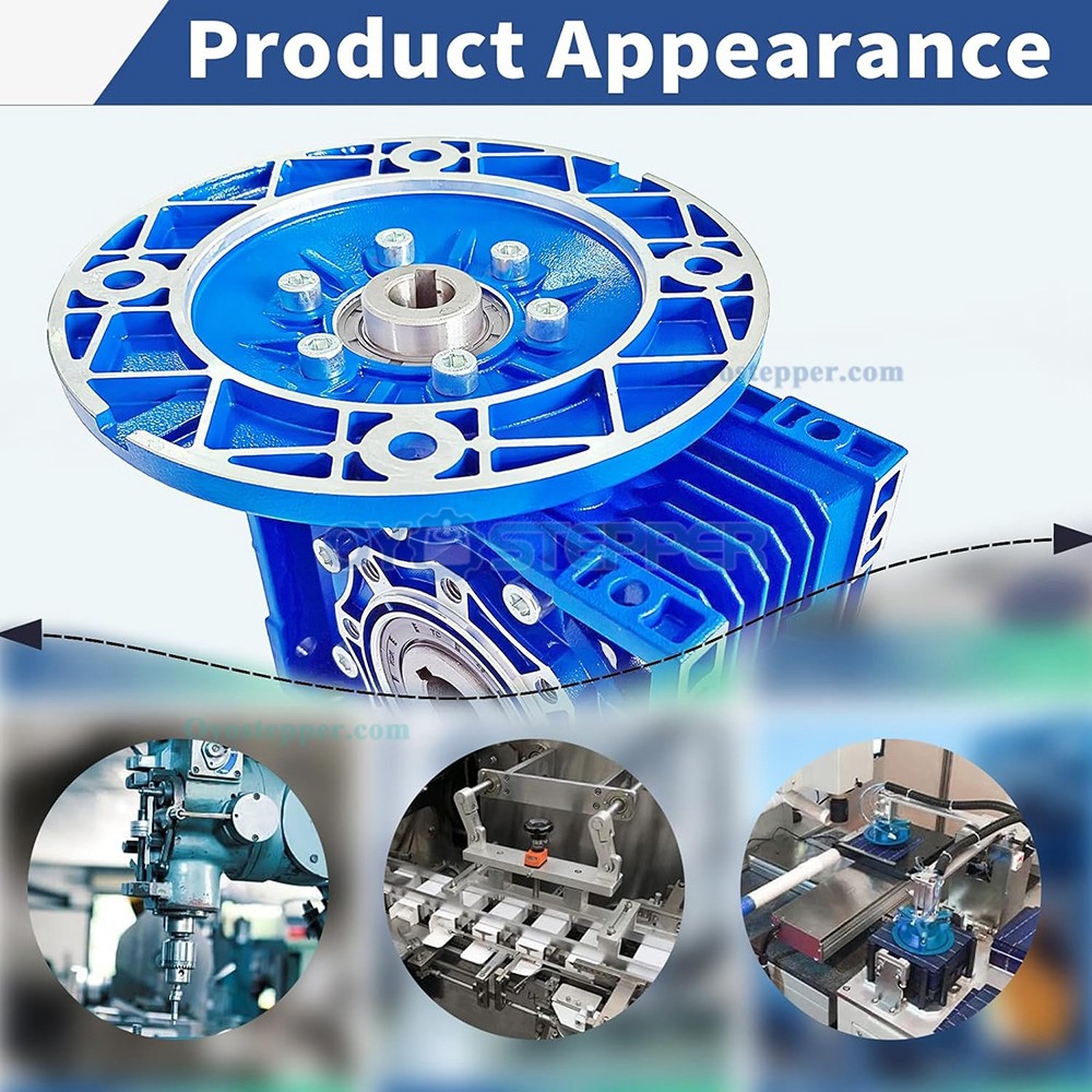 RV063 Round Worm Gearbox Speed Reducer Ratio 7.5:1 10:1 15:1 20:1 30:1 Input 19mm/24mm 80B5/90B14