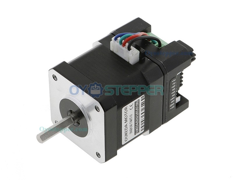 OUKEDA Integrated Nema 17 Stepper Motor with Controller 1.8 Deg 0.44Nm (62.30 oz-in) 1.68A 2 Phase 12-40VDC