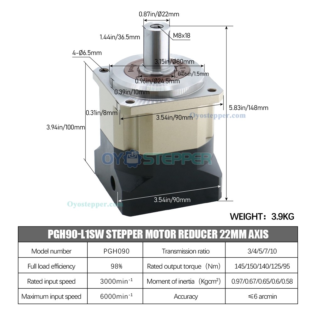 Precision Helical Planetary Reducer For Nema 34 Stepper Motor / 80mm-130mm Servo Motor
