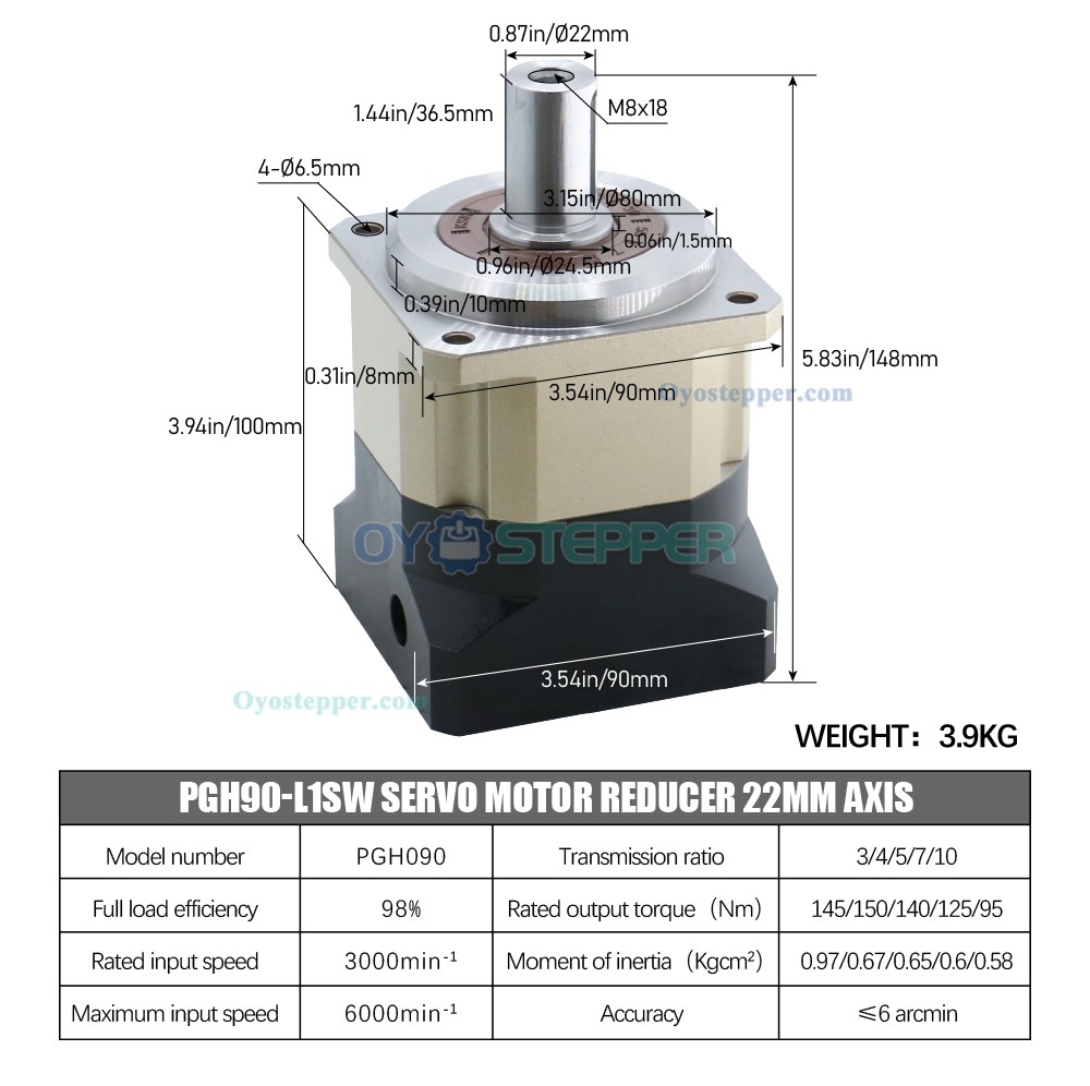 Precision Helical Planetary Reducer For Nema 34 Stepper Motor / 80mm-130mm Servo Motor