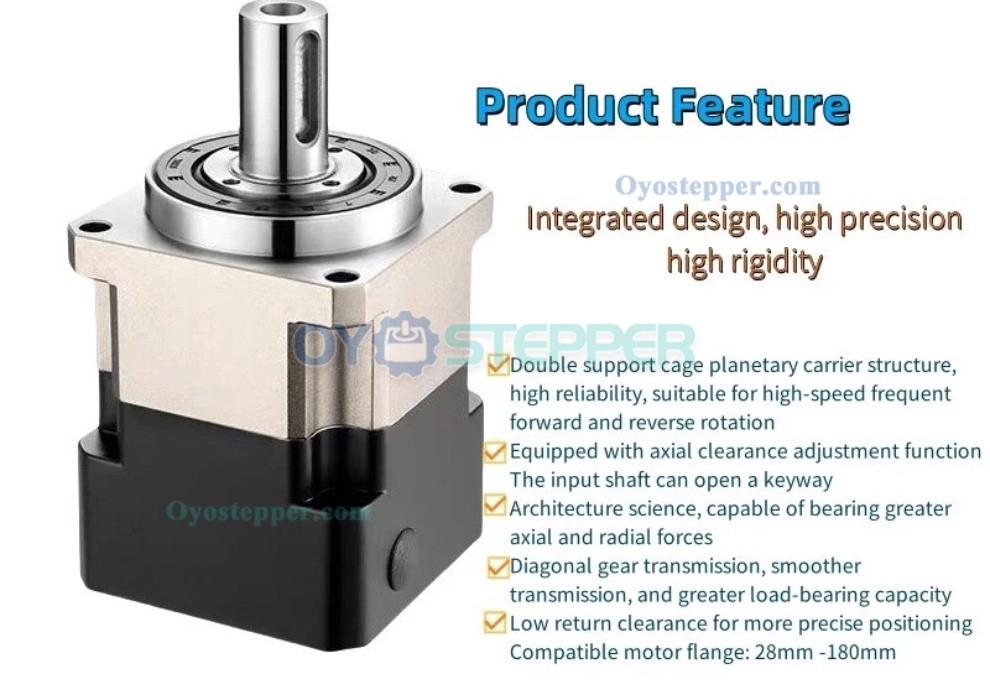 PLG090 Helical Planetary Gearbox Fit NEMA 34 Stepper Motor / 80mm 90mm Servo Motor 50W 100W PLG090 Helical Planetary Gearbox Fit NEMA 34 Stepper Motor / 80mm 90mm Servo Motor 50W 100W