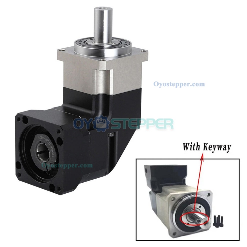 PLMG090 Right Angle Planetary Gearbox 90 Degree Gear Reducer for NEMA 34 Stepper / 90mm Servo Motor PLMG090 Right Angle Planetary Gearbox 90 Degree Gear Reducer for NEMA 34 Stepper / 90mm Servo Motor