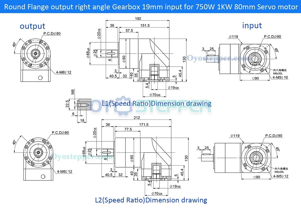 PVE090 Right Angle Planetary Gearbox Speed Reducer for NEMA34 86mm Motor / 80mm Servo Motor PVE090 Right Angle Planetary Gearbox Speed Reducer for NEMA34 86mm Motor / 80mm Servo Motor