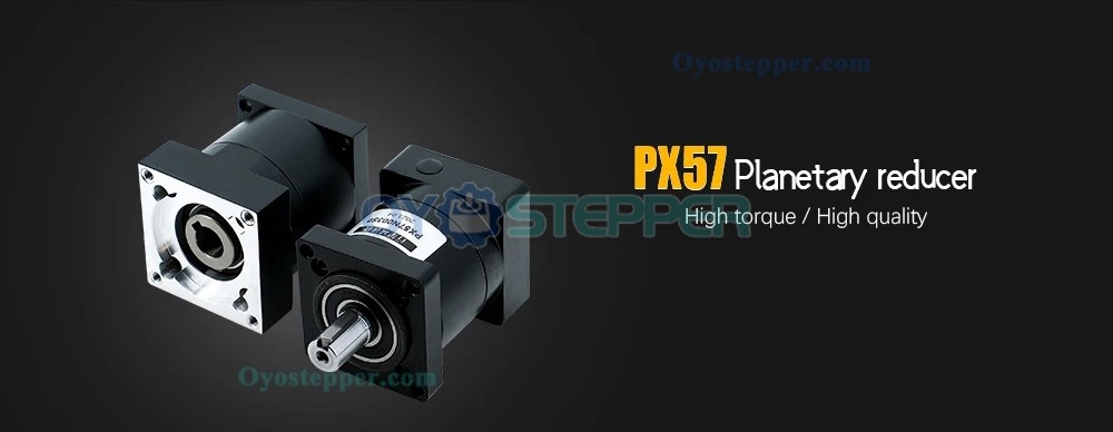 PX57 Planetary Gearbox Speed Reducer For Nema 23 Stepper Motor Input Shaft 8mm