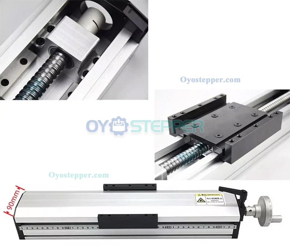 QMF90 Fully Sealed Manual Ballscrew Slide Translation Stage 22-154lb CNC Linear Guide Module QMF90 Fully Sealed Manual Ballscrew Slide Translation Stage 22-154lb CNC Linear Guide Module
